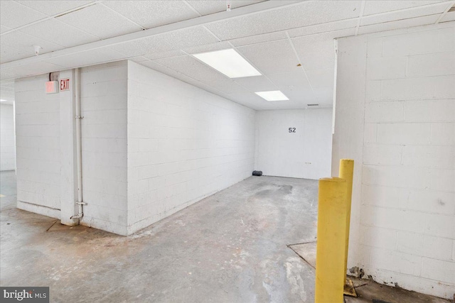 12919 Alton Sq Unit 116, Herndon, VA 20170 - below grade area with concrete block wall and a drop ceiling