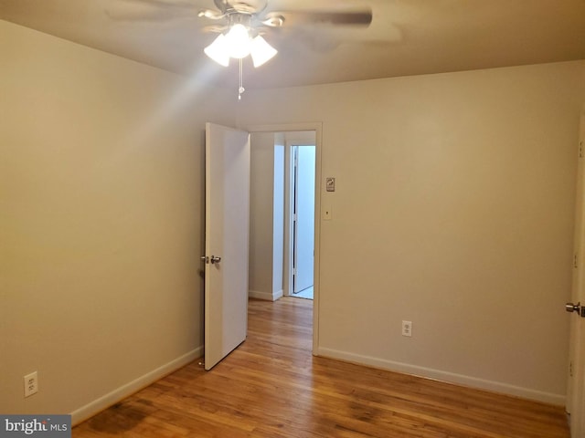 244 6th St, Colonial Beach, VA 22443 - spare room with ceiling fan and light wood finished floors
