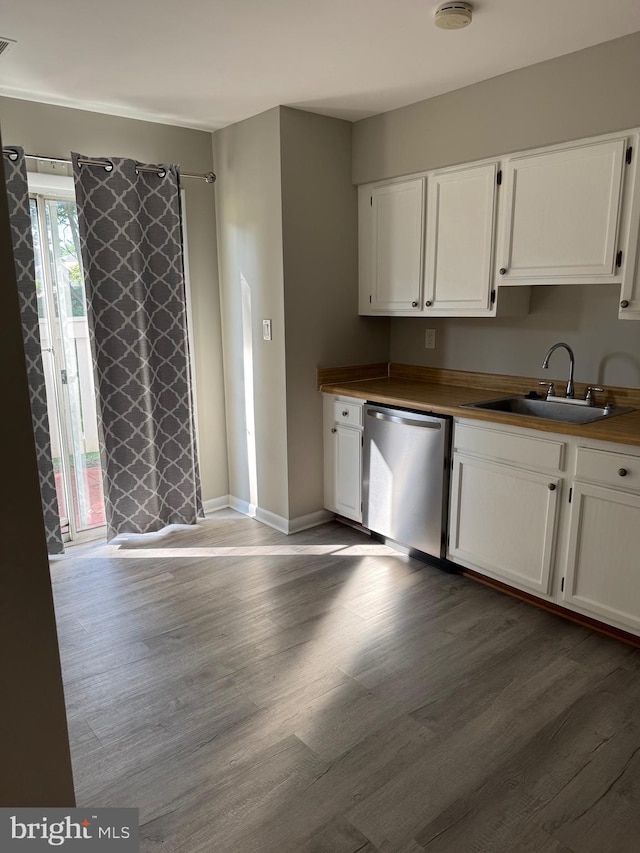 11450 Fruitwood Way Unit 92, Germantown, MD 20876 - kitchen featuring dishwasher, white cabinets, and wood finished floors