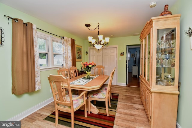 24 Haddon Rd, Somers Point, NJ 08244 - dining space with a chandelier and light wood-style flooring