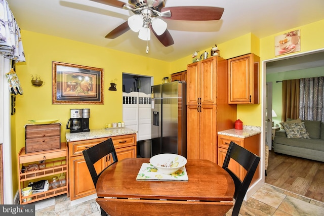 24 Haddon Rd, Somers Point, NJ 08244 - dining space featuring ceiling fan
