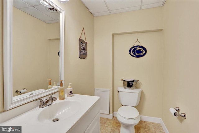 14 Wyomissing Ct, Wyomissing, PA 19610 - half bathroom featuring a paneled ceiling and vanity
