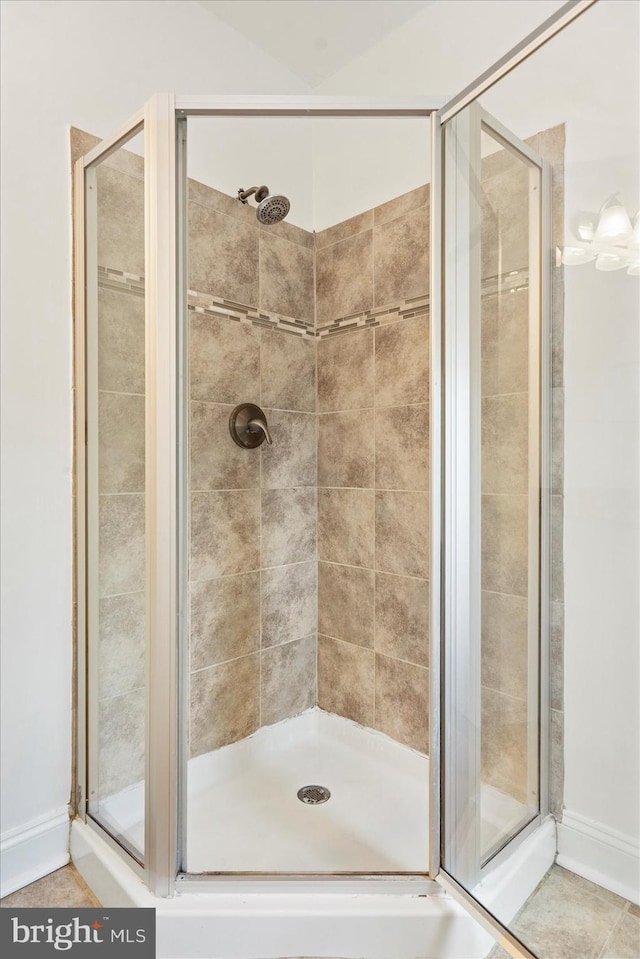3612 Fait Ave, Baltimore, MD 21224 - bathroom featuring a shower stall and baseboards