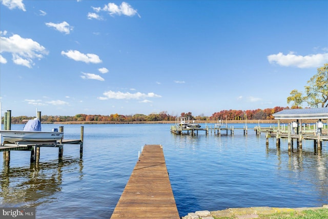 6934 River Drive Rd, Sparrows Point, MD 21219 - dock with boat lift and a water view