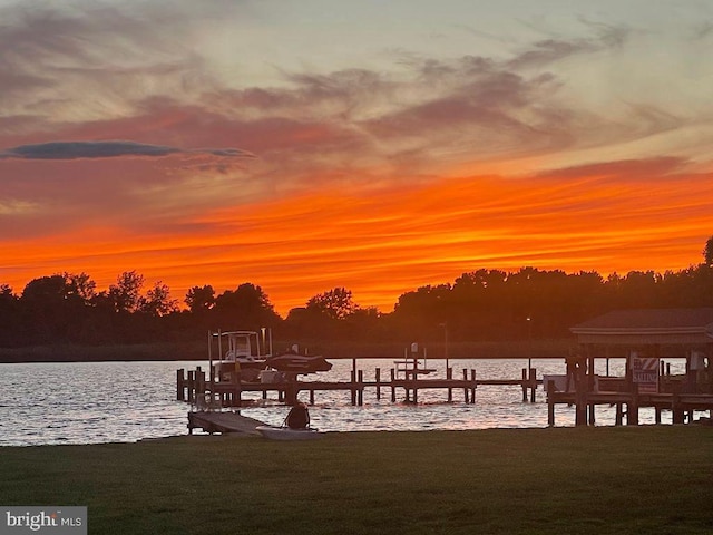6934 River Drive Rd, Sparrows Point, MD 21219 - dock area with a water view