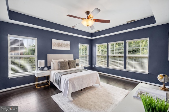 8562 Wyngate Manor Ct, Alexandria, VA 22309 - bedroom with a raised ceiling and wood finished floors