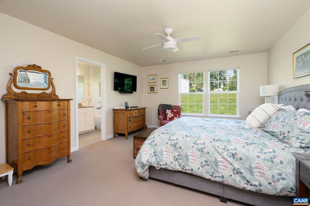 2127 Elm Tree Knl, Charlottesville, VA 22911 - carpeted bedroom featuring ensuite bathroom and a ceiling fan