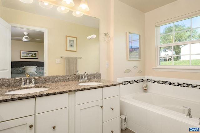 2127 Elm Tree Knl, Charlottesville, VA 22911 - bathroom with ensuite bath, double vanity, and a garden tub
