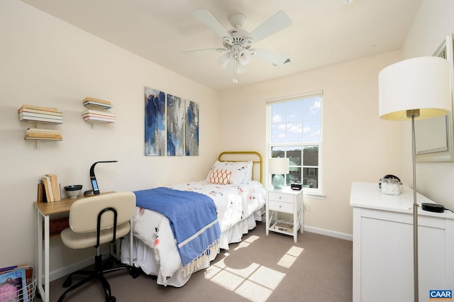 2127 Elm Tree Knl, Charlottesville, VA 22911 - carpeted bedroom featuring baseboards and a ceiling fan