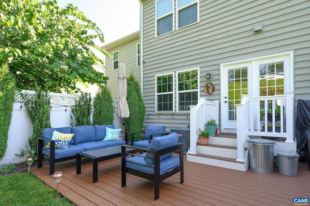 2127 Elm Tree Knl, Charlottesville, VA 22911 - wooden terrace featuring outdoor lounge area