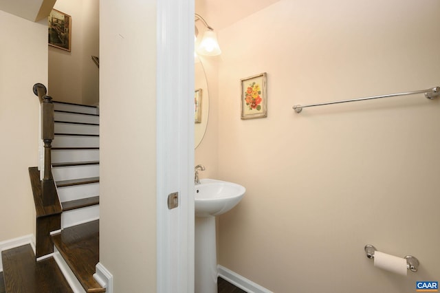 2127 Elm Tree Knl, Charlottesville, VA 22911 - bathroom with wood finished floors and baseboards