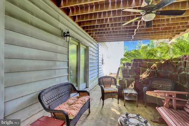 270 Gouglersville Rd, Reading, PA 19608 - view of patio / terrace with a ceiling fan