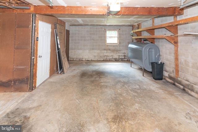 640 Bollinger Rd, Littlestown, PA 17340 - basement featuring oil tank and concrete block wall