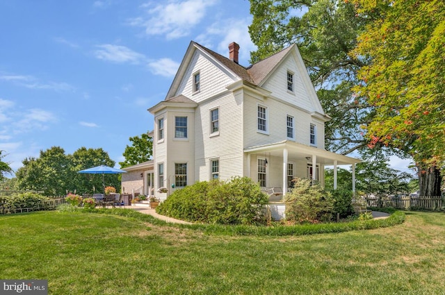 2090 Clearview Dr, Owings, MD 20736 - view of side of property with a chimney