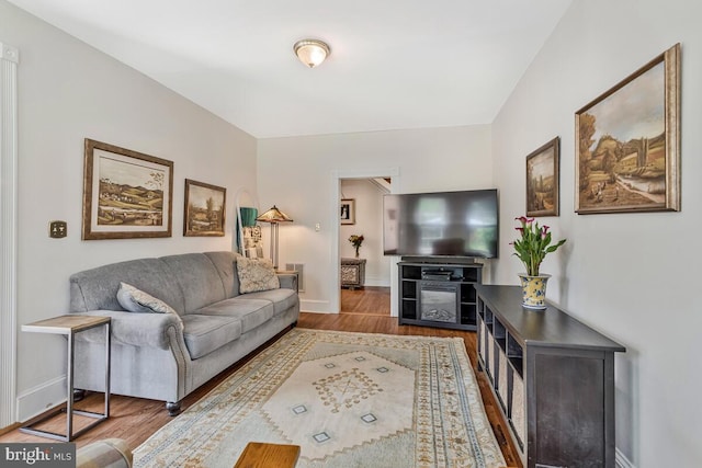 2090 Clearview Dr, Owings, MD 20736 - living room with wood finished floors and baseboards