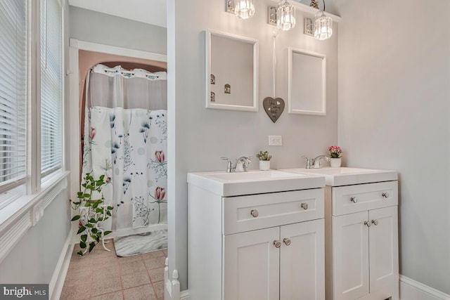 2090 Clearview Dr, Owings, MD 20736 - bathroom featuring vanity and a shower with curtain
