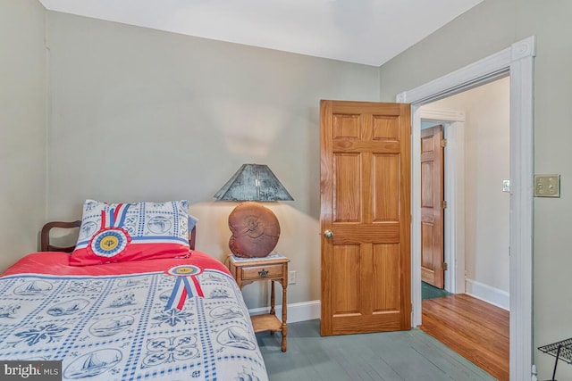 2090 Clearview Dr, Owings, MD 20736 - bedroom with wood finished floors and baseboards