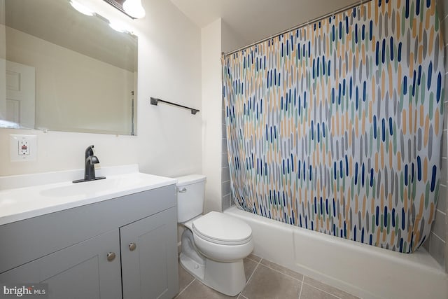 1420 E Boot Rd, West Chester, PA 19380 - bathroom with vanity, tile patterned flooring, and shower / tub combo with curtain