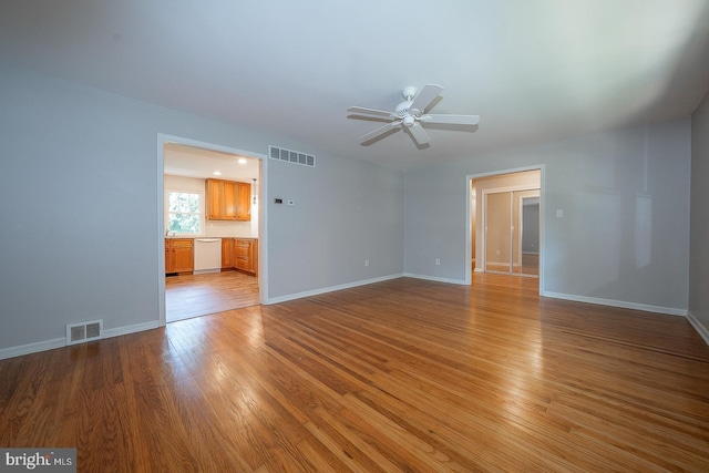 1420 E Boot Rd, West Chester, PA 19380 - empty room with light wood finished floors and a ceiling fan