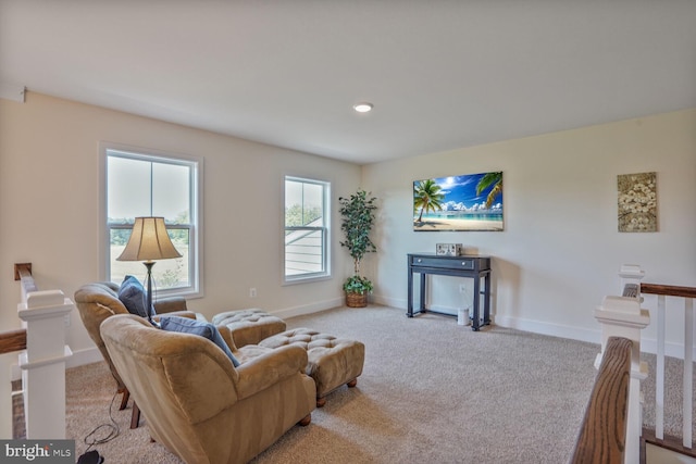 11100 Slate Landing Ln, Nokesville, VA 20181 - carpeted living area with baseboards and recessed lighting