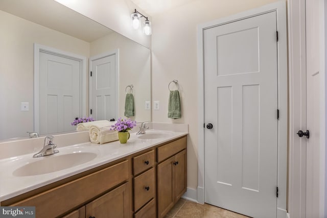 11100 Slate Landing Ln, Nokesville, VA 20181 - full bathroom featuring double vanity and tile patterned flooring