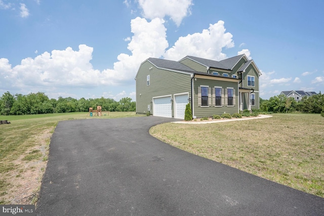 11100 Slate Landing Ln, Nokesville, VA 20181 - view of front of property with driveway, an attached garage, and a front lawn