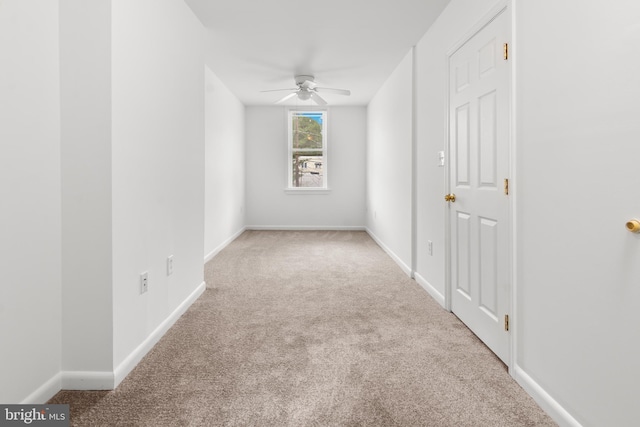 3915 Falls Rd, Baltimore, MD 21211 - carpeted empty room featuring a ceiling fan and baseboards