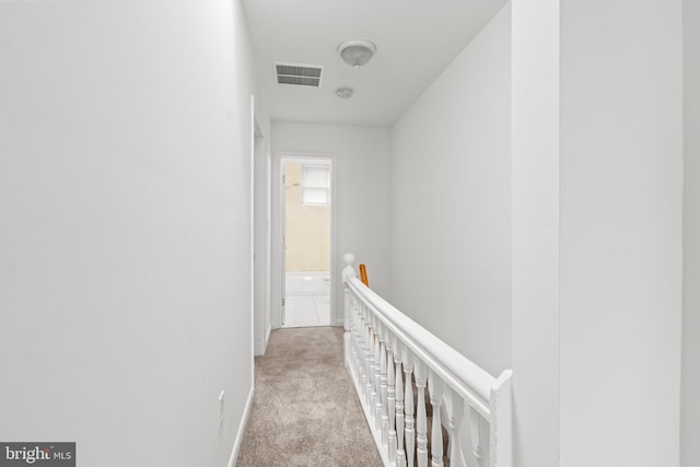 3915 Falls Rd, Baltimore, MD 21211 - hall with an upstairs landing and carpet flooring