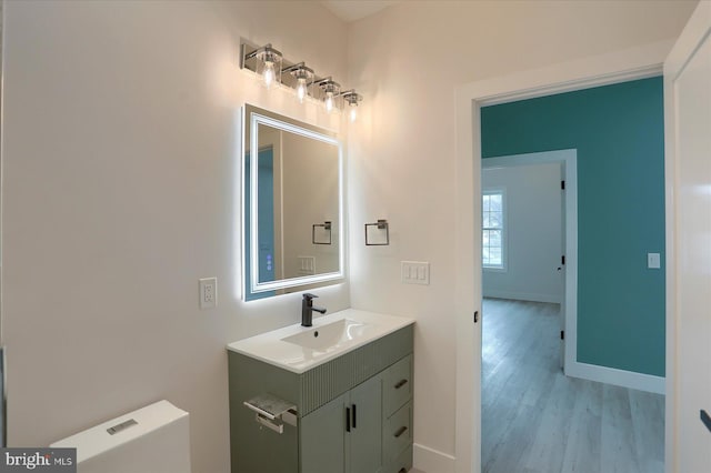 51FRANKLINDR Franklin Dr, Mechanicsburg, PA 17055 - half bathroom featuring vanity and wood finished floors