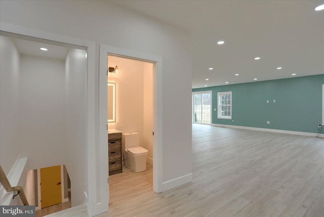 51FRANKLINDR Franklin Dr, Mechanicsburg, PA 17055 - hallway with light wood-style floors and recessed lighting