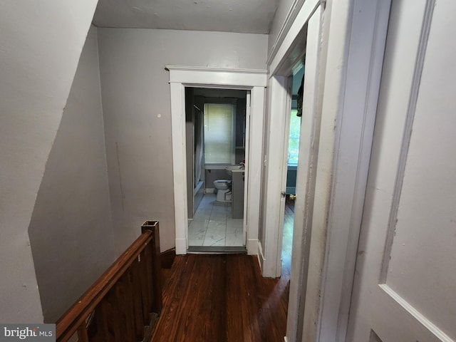 5228 Denmore Ave, Baltimore, MD 21215 - hallway featuring wood finished floors