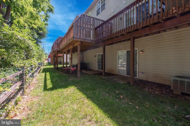 213 Buchanan Ct, Downingtown, PA 19335 - view of green lawn with a deck
