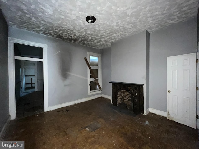 2532 W Baltimore St, Baltimore, MD 21223 - unfurnished living room with a textured ceiling