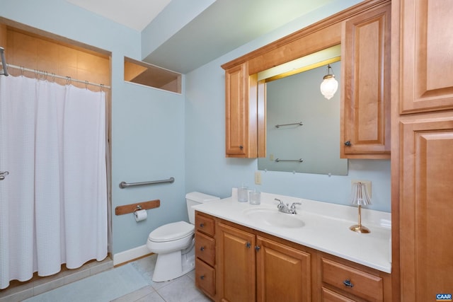 928 Slate Mill Rd Unit B, Stanardsville, VA 22973 - full bathroom with vanity, tile patterned floors, and curtained shower