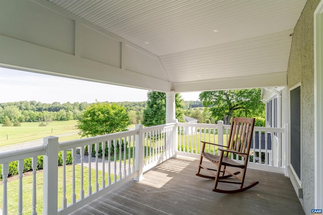 928 Slate Mill Rd Unit B, Stanardsville, VA 22973 - wooden deck featuring a yard