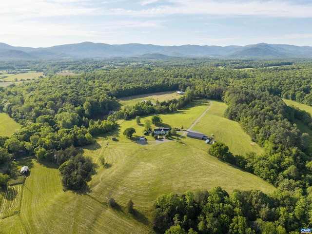 928 Slate Mill Rd Unit B, Stanardsville, VA 22973 - aerial view of sparsely populated area with a mountain backdrop and a heavily wooded area