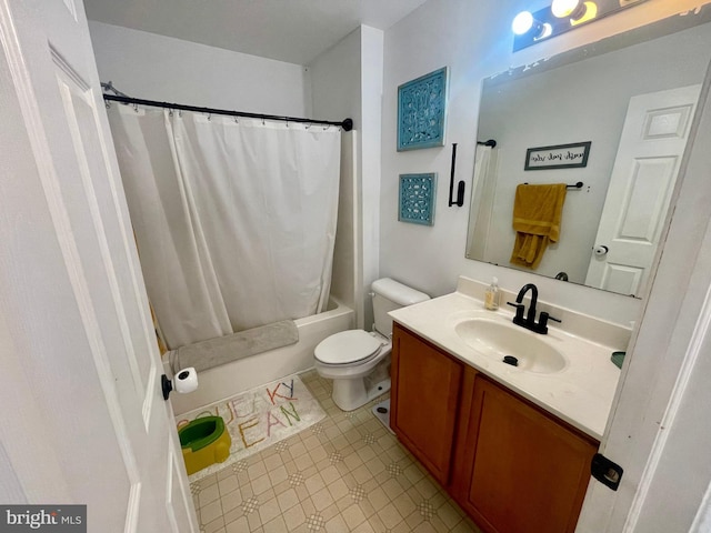 8 Aidone Ln, Smyrna, DE 19977 - full bathroom featuring vanity, shower / bathtub combination with curtain, and tile patterned floors