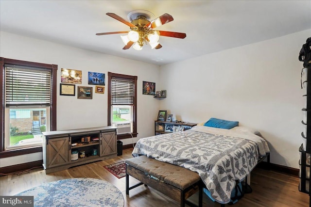 432 Mcdowell Ave, Hagerstown, MD 21740 - bedroom featuring wood finished floors, a ceiling fan, and cooling unit