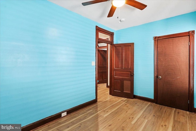 432 Mcdowell Ave, Hagerstown, MD 21740 - unfurnished bedroom with light wood-style flooring and ceiling fan