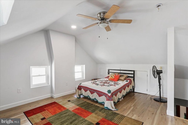 432 Mcdowell Ave, Hagerstown, MD 21740 - bedroom featuring lofted ceiling, wood finished floors, and ceiling fan