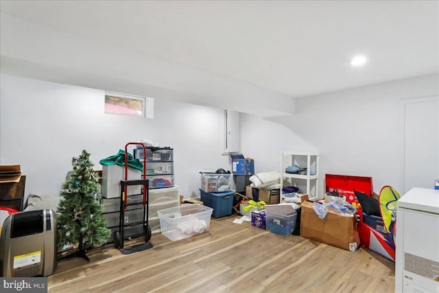 432 Mcdowell Ave, Hagerstown, MD 21740 - finished basement with wood finished floors, recessed lighting, and fridge