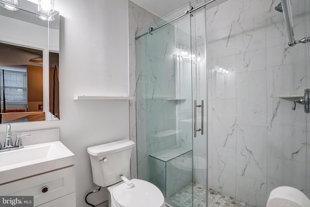 644 S Columbus St, Alexandria, VA 22314 - full bathroom with vanity and a marble finish shower