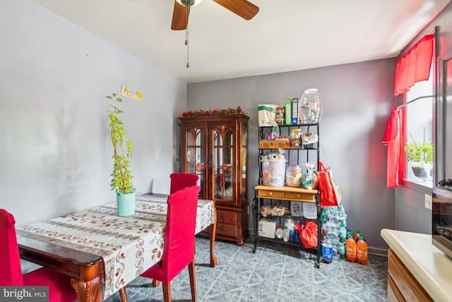3170 Merriel Ave, Camden, NJ 08105 - dining area featuring a ceiling fan