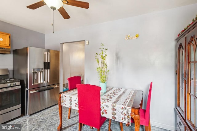 3170 Merriel Ave, Camden, NJ 08105 - dining room with ceiling fan