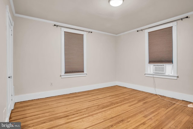 32 W Willow St, Carlisle, PA 17013 - unfurnished room with ornamental molding, light wood-style flooring, and cooling unit
