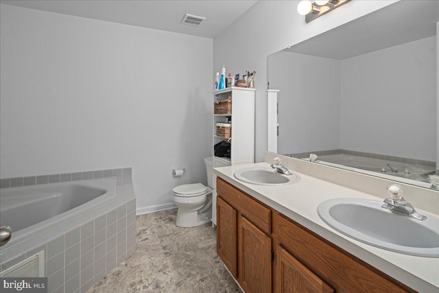 420 Fairview Way, New Hope, PA 18938 - bathroom with a garden tub and double vanity