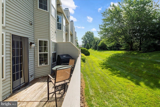 420 Fairview Way, New Hope, PA 18938 - view of green lawn featuring a wooden deck