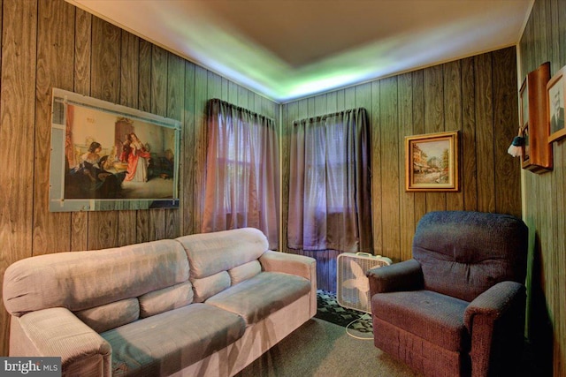 717 N Hills Ave, Glenside, PA 19038 - cinema room featuring carpet floors and wood walls