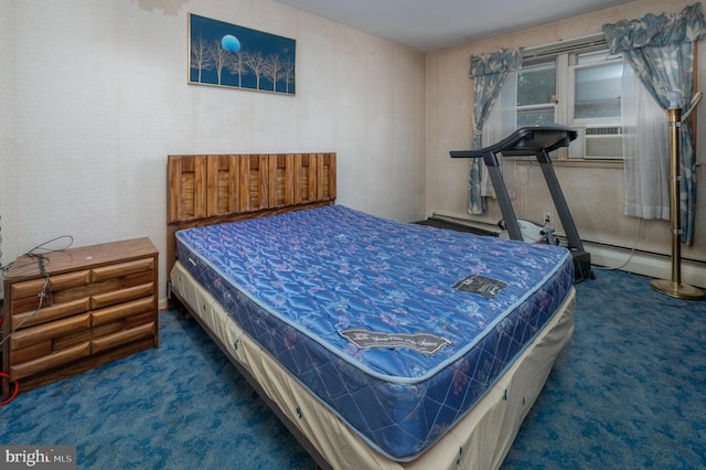 3221 Union Ave, Pennsauken, NJ 08109 - bedroom with carpet flooring, baseboard heating, and cooling unit