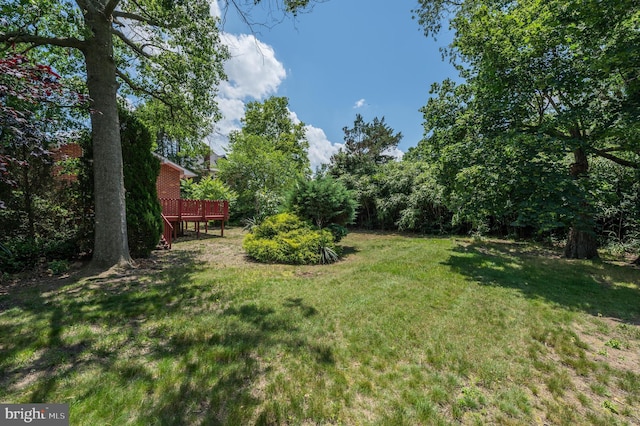 3221 Union Ave, Pennsauken, NJ 08109 - view of grassy yard with a deck
